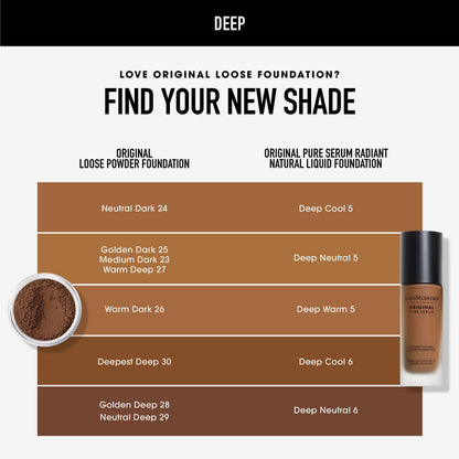 ORIGINAL Pure Serum Radiant Natural Liquid Foundation Mineral SPF 20